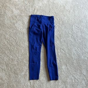 lululemon fast and free leggings size 6 purple/blue 25in